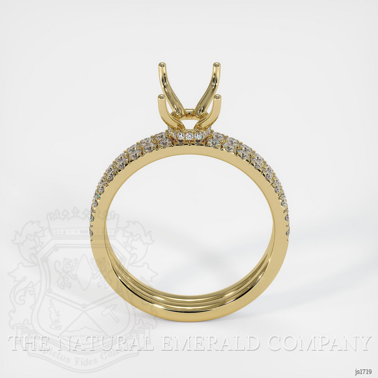 18K Yellow Gold Pave Ring Setting