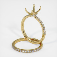 18K Yellow Gold Pave Ring Setting Image