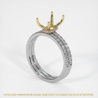 14K Yellow & White Pave Ring Setting Video