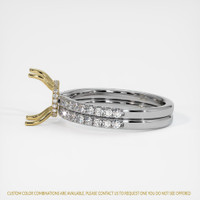 14K Yellow & White Pave Ring Setting Image