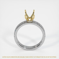 14K Yellow & White Pave Ring Setting Image