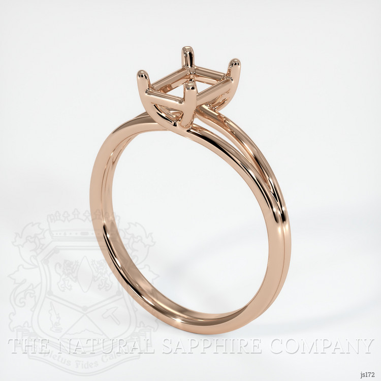 18K Rose Gold Solitaire Ring Setting