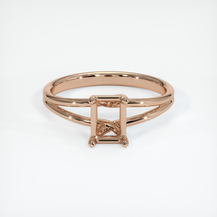 18K Rose Gold Solitaire Ring Setting