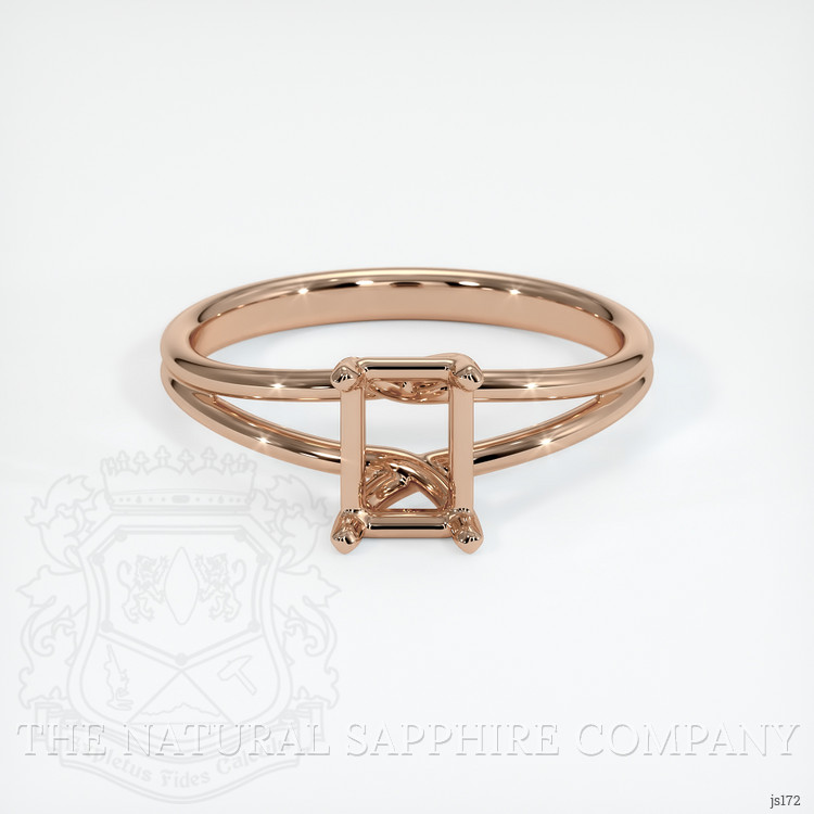 18K Rose Gold Solitaire Ring Setting