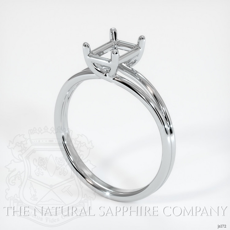 14K White Gold Solitaire Ring Setting