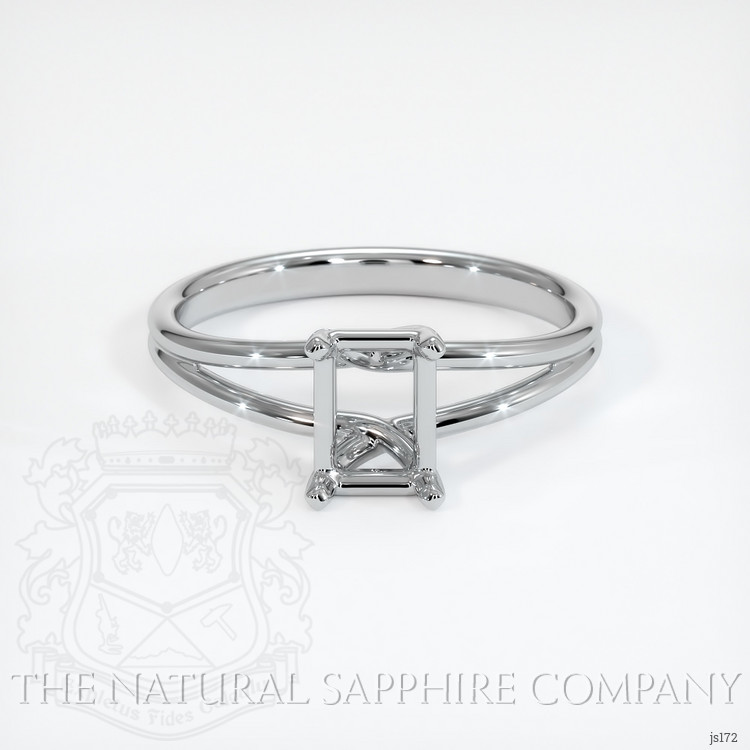 14K White Gold Solitaire Ring Setting