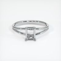 18K White Gold Solitaire Ring Setting Image