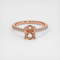 14K Rose Gold Pave Ring Setting Image