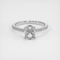 Silver Pave Ring Setting Image