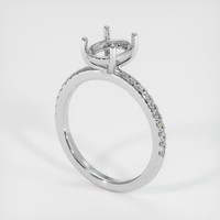 10K White Gold Pave Ring Setting Video