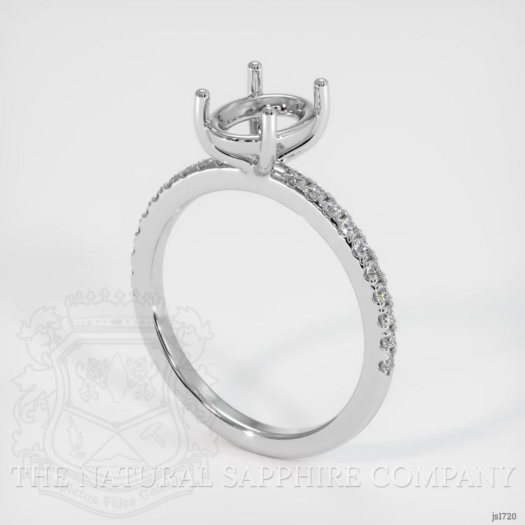10K White Gold Pave Ring Setting