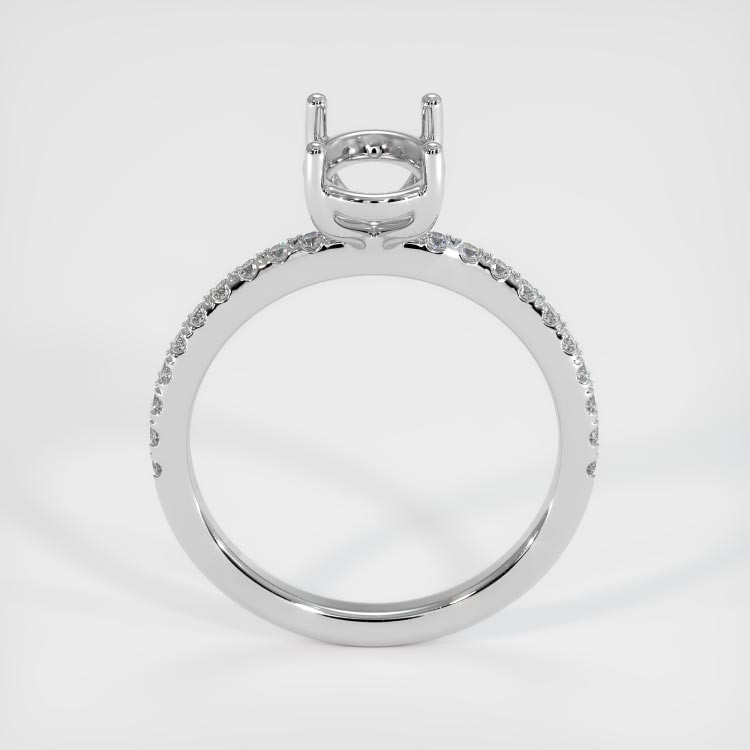18K White Gold Pave Ring Setting