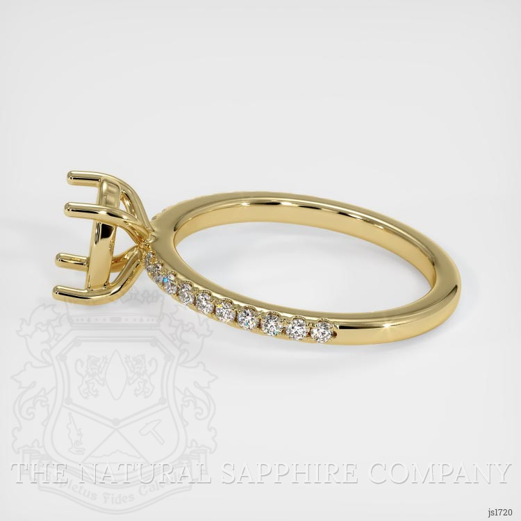 10K Yellow Gold Pave Ring Setting