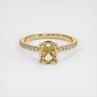 14K Yellow Gold Pave Ring Setting Image