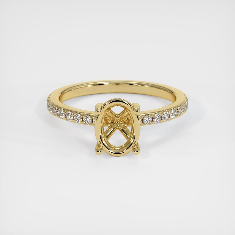 14K Yellow Gold Pave Ring Setting