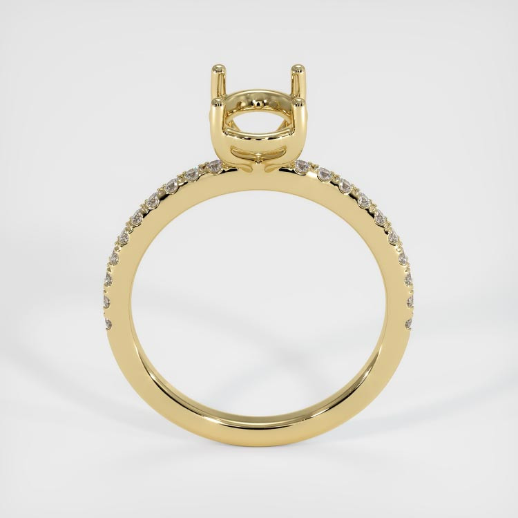14K Yellow Gold Pave Ring Setting