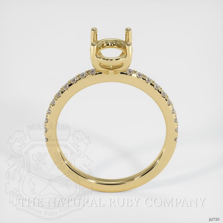 14K Yellow Gold Pave Ring Setting