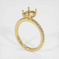 18K Yellow Gold Pave Ring Setting Video