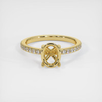 18K Yellow Gold Pave Ring Setting Image