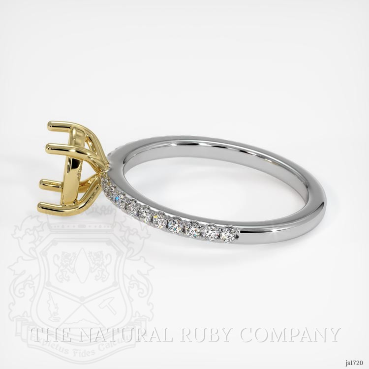 18K Yellow & White Pave Ring Setting