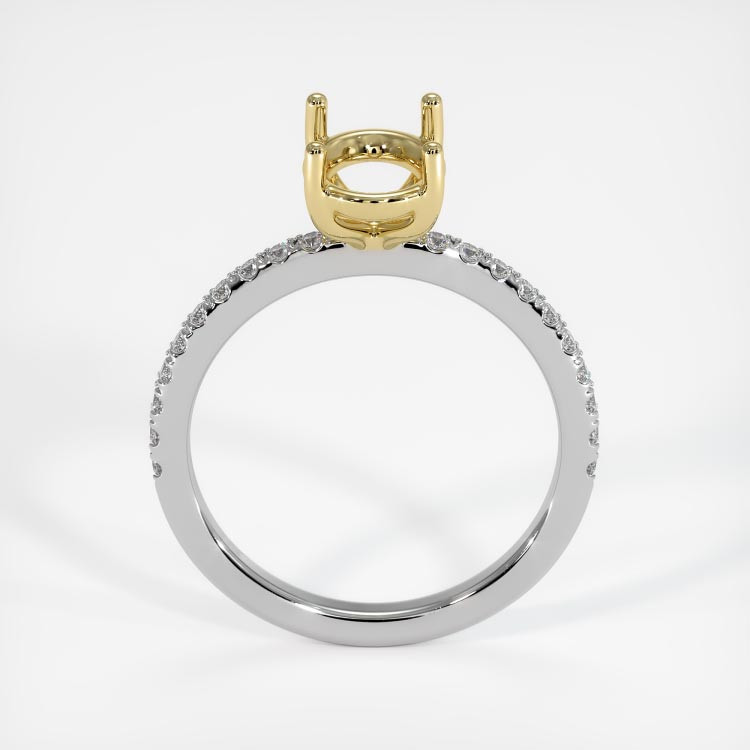 18K Yellow & White Pave Ring Setting