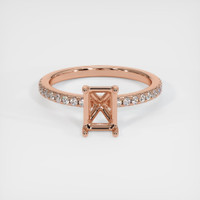 14K Rose Gold Pave Ring Setting Image