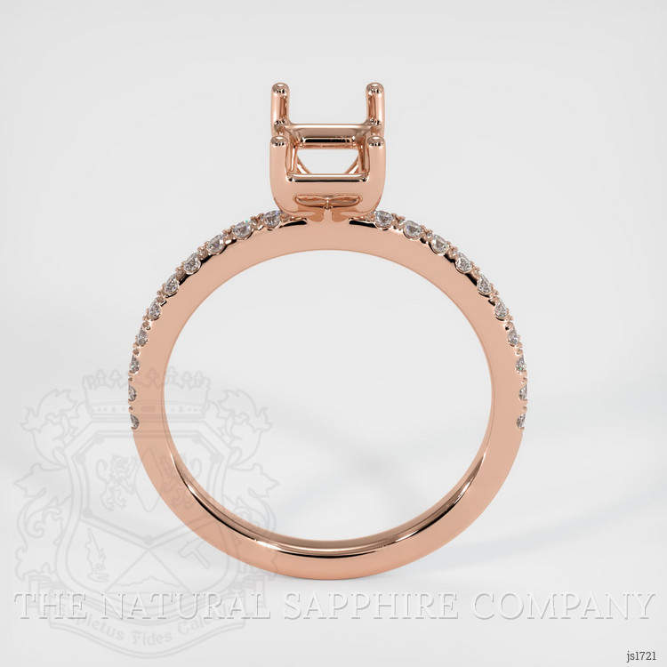 14K Rose Gold Pave Ring Setting