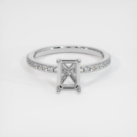 10K White Gold Pave Ring Setting Image