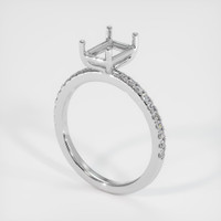 14K White Gold Pave Ring Setting Video
