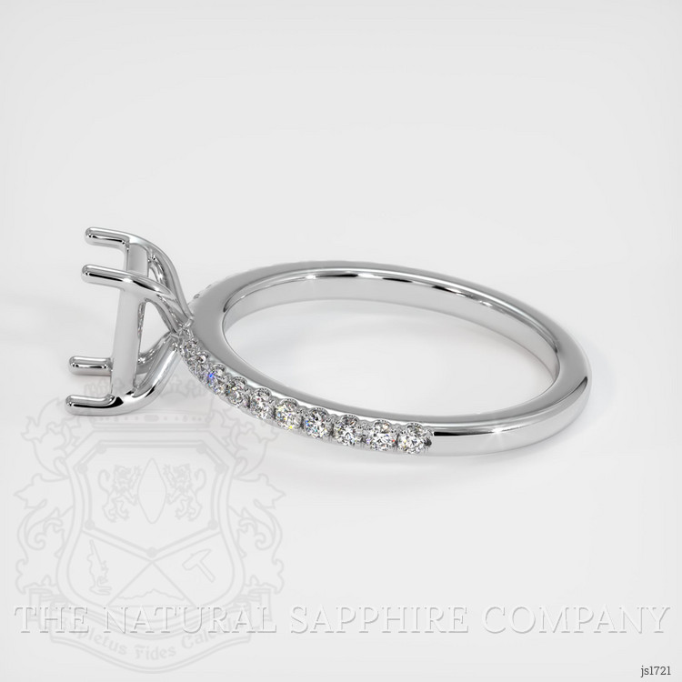 14K White Gold Pave Ring Setting