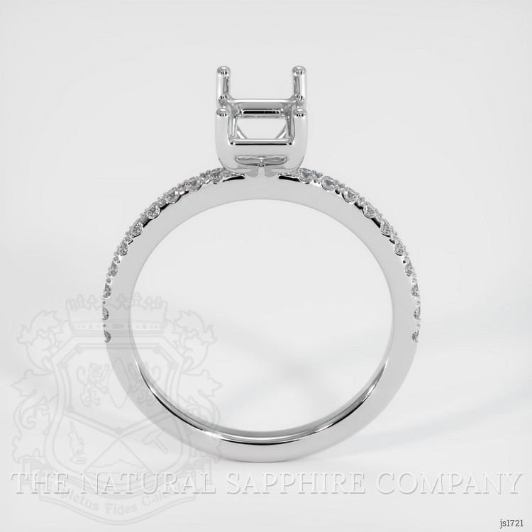 14K White Gold Pave Ring Setting