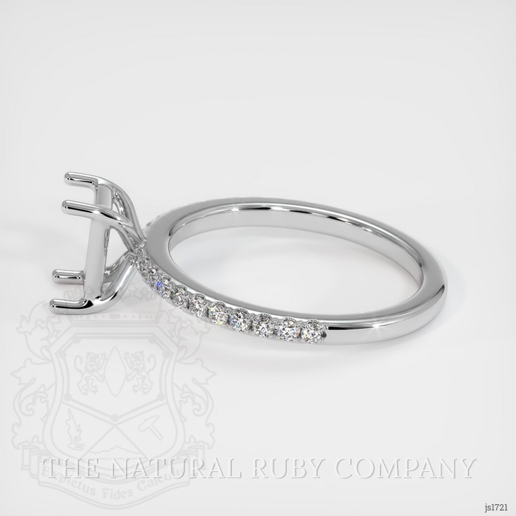 18K White Gold Pave Ring Setting