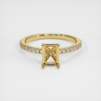 10K Yellow Gold Pave Ring Setting Image