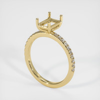 14K Yellow Gold Pave Ring Setting Video