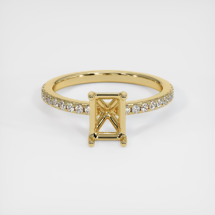 14K Yellow Gold Pave Ring Setting