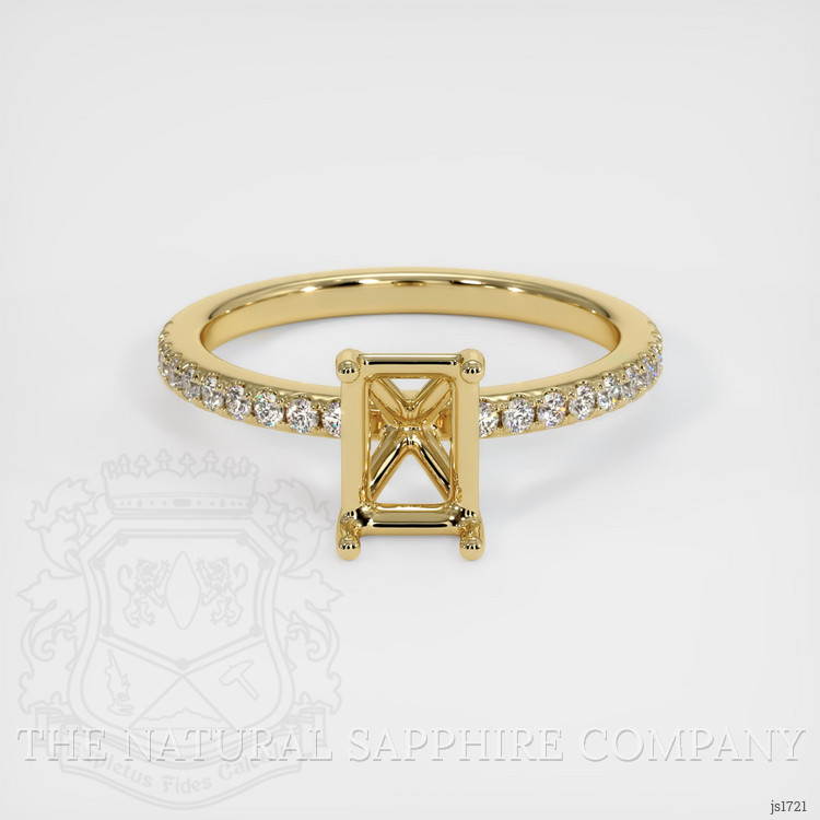 14K Yellow Gold Pave Ring Setting