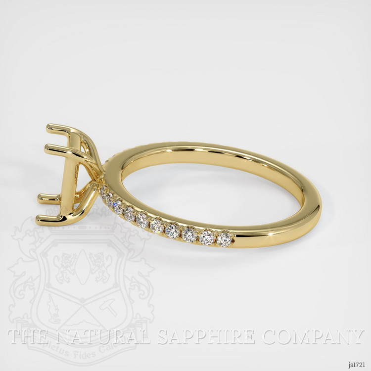14K Yellow Gold Pave Ring Setting