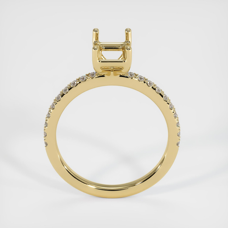 14K Yellow Gold Pave Ring Setting
