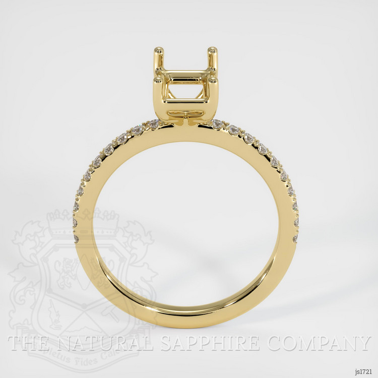 14K Yellow Gold Pave Ring Setting