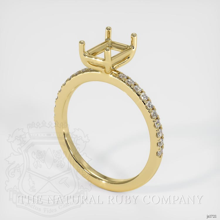 18K Yellow Gold Pave Ring Setting