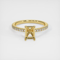 18K Yellow Gold Pave Ring Setting Image