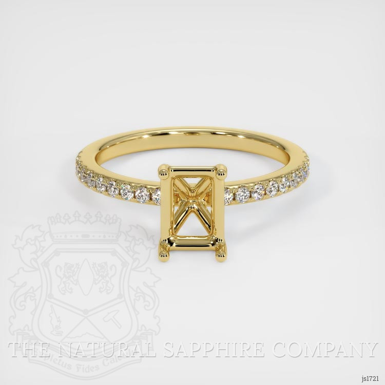 18K Yellow Gold Pave Ring Setting