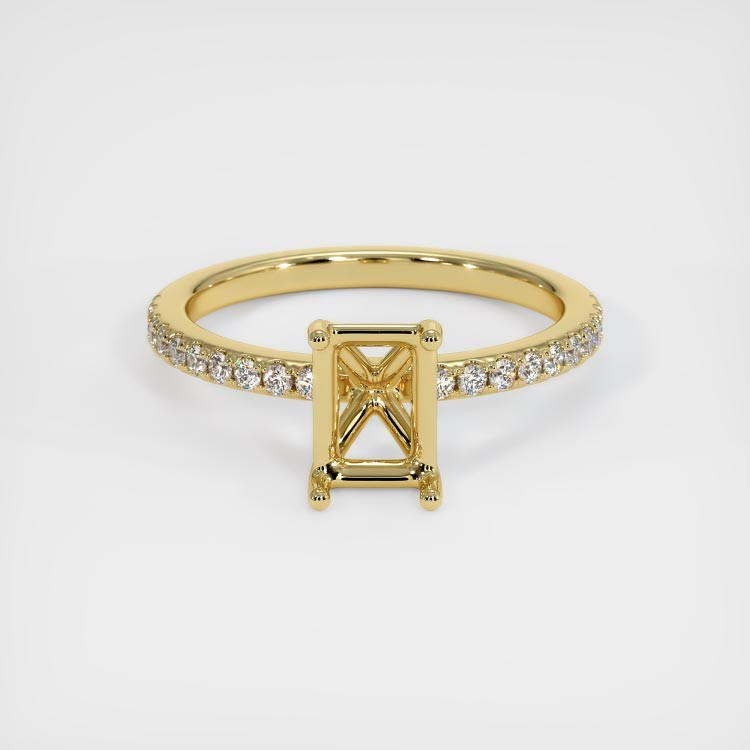 18K Yellow Gold Pave Ring Setting