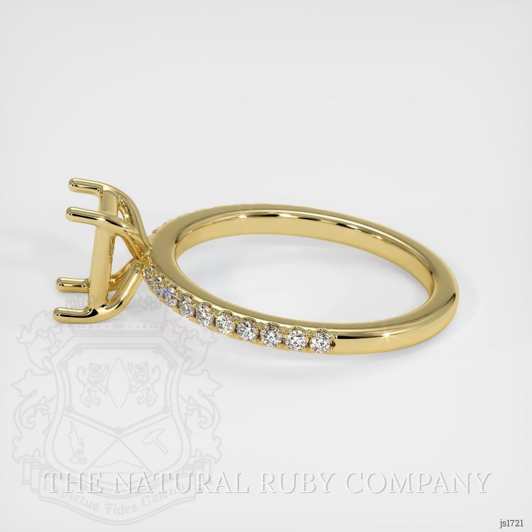 18K Yellow Gold Pave Ring Setting