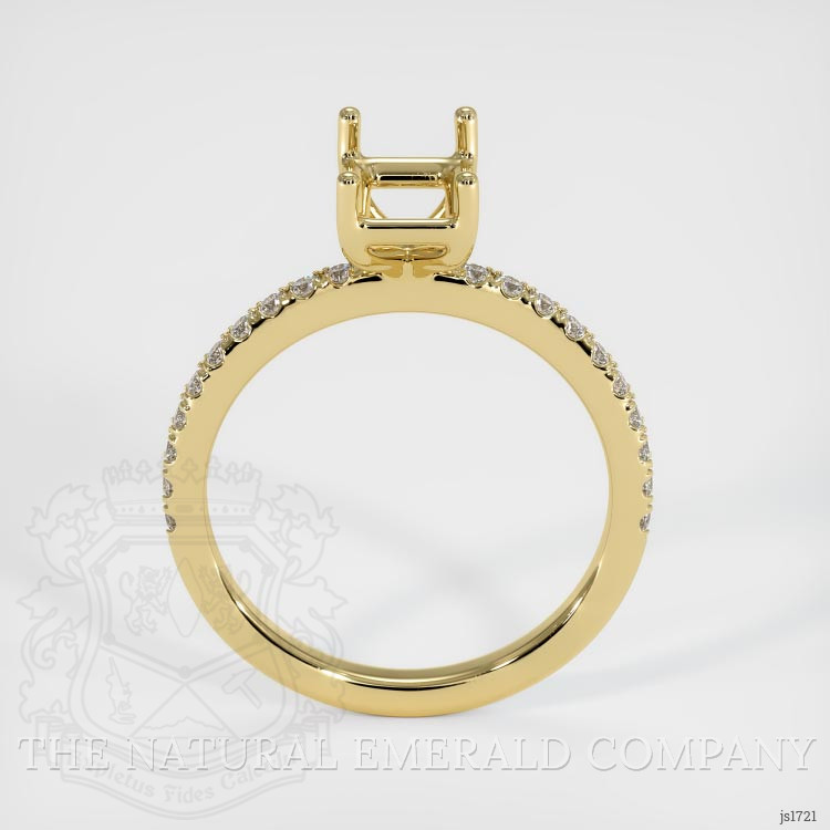 18K Yellow Gold Pave Ring Setting