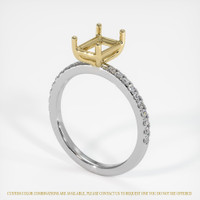 14K Yellow & White Pave Ring Setting Video