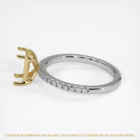 14K Yellow & White Pave Ring Setting Image