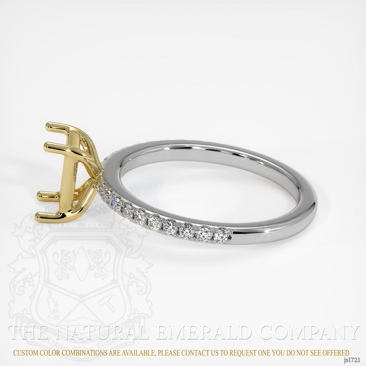 18K Yellow & White Pave Ring Setting