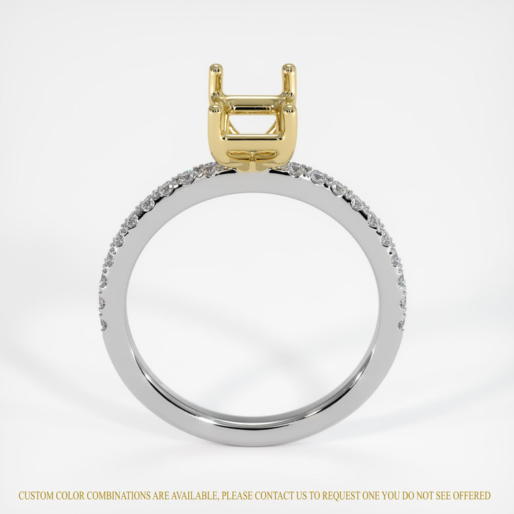 18K Yellow & White Pave Ring Setting