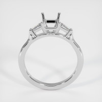 14K White Gold Three Stone Ring Setting Image
